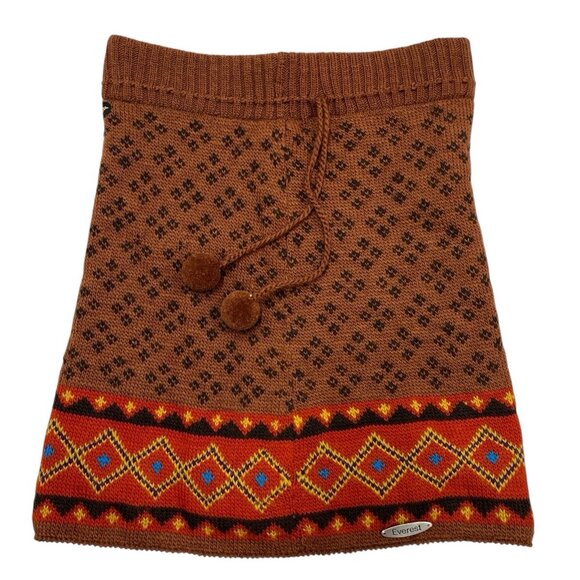 Everest Designs Skirt Womens S Brown Wool Sweater Knit Mini Ski Lodge Resort - Picture 1 of 8